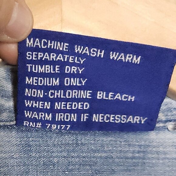 Hardrock Cafe Chicago Vintage Denim Button Down Shirt Small - Picture 6 of 7